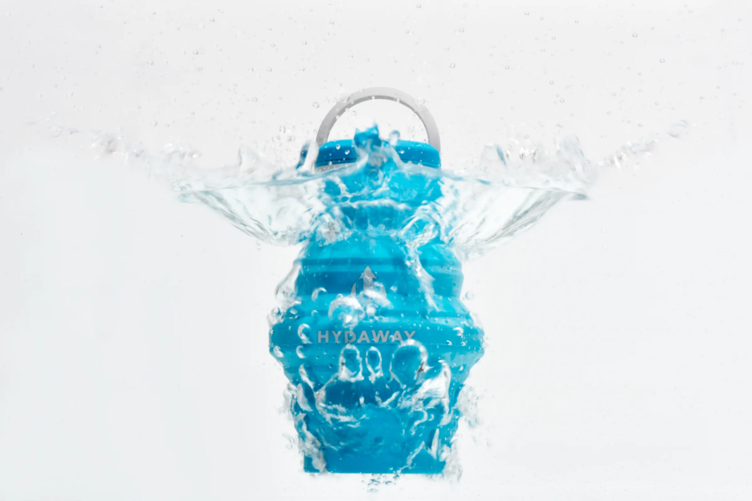 Blue hardware submerged in water